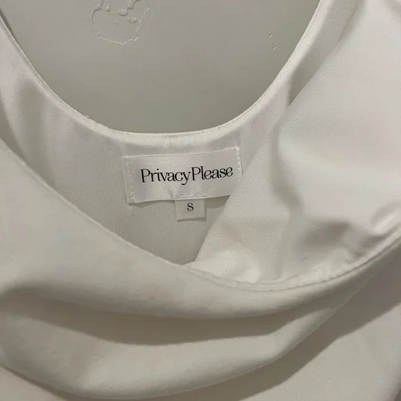 Privacy Please Bara Bodysuit in White Low Back Bodysuit sz Small - Picture 5 of 7